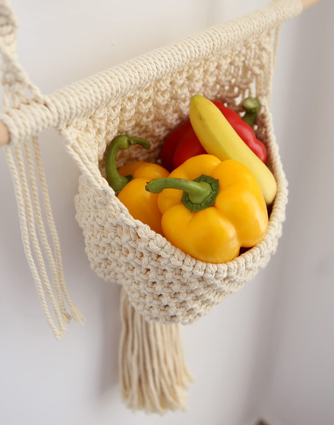 3 Tier Macrame Wall Hanging Storage Organizer - Leechoo